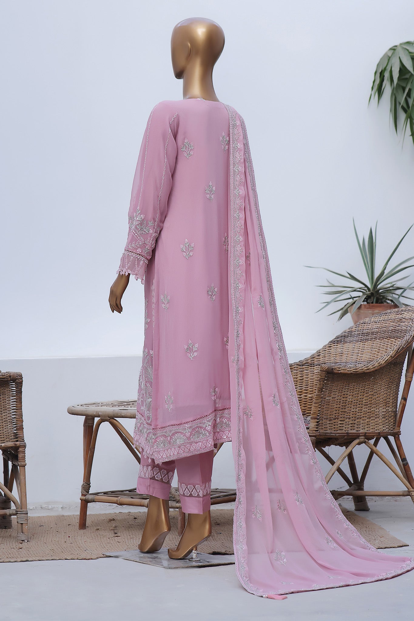 Afsany By Sada Bahar Stitched 3 Piece Luxury Formals Chiffon- Collection'2024-Plum