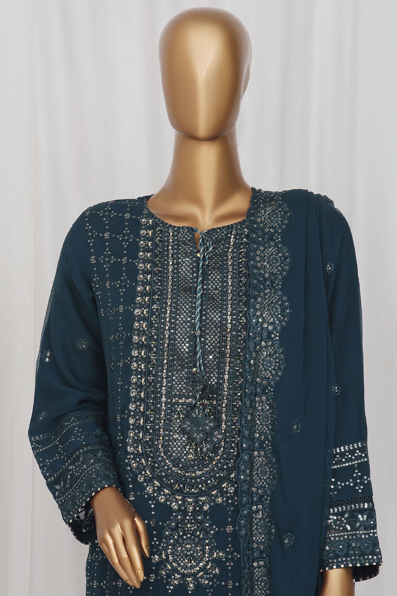 Afsany By Sada Bahar Stitched 3 Piece Luxury Formals Chiffon Collection'2025-Teal