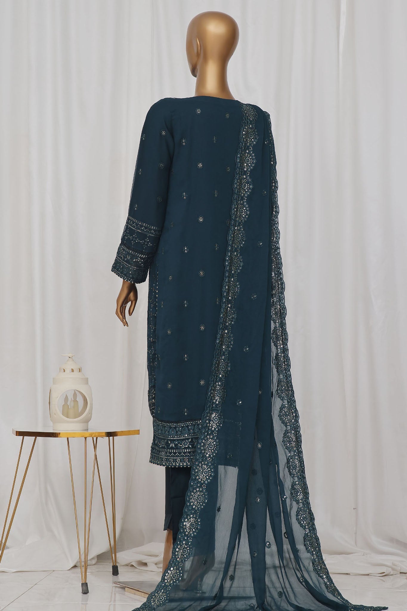 Afsany By Sada Bahar Stitched 3 Piece Luxury Formals Chiffon Collection'2025-Teal