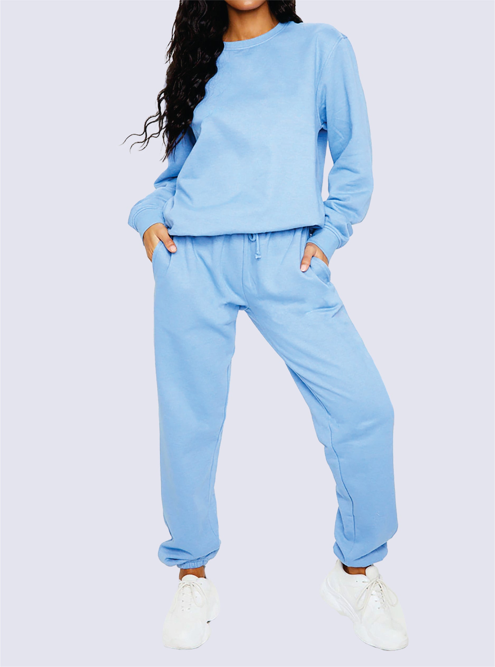 Blue Oversized Sweatshirt & Oversized Cuffed Joggers