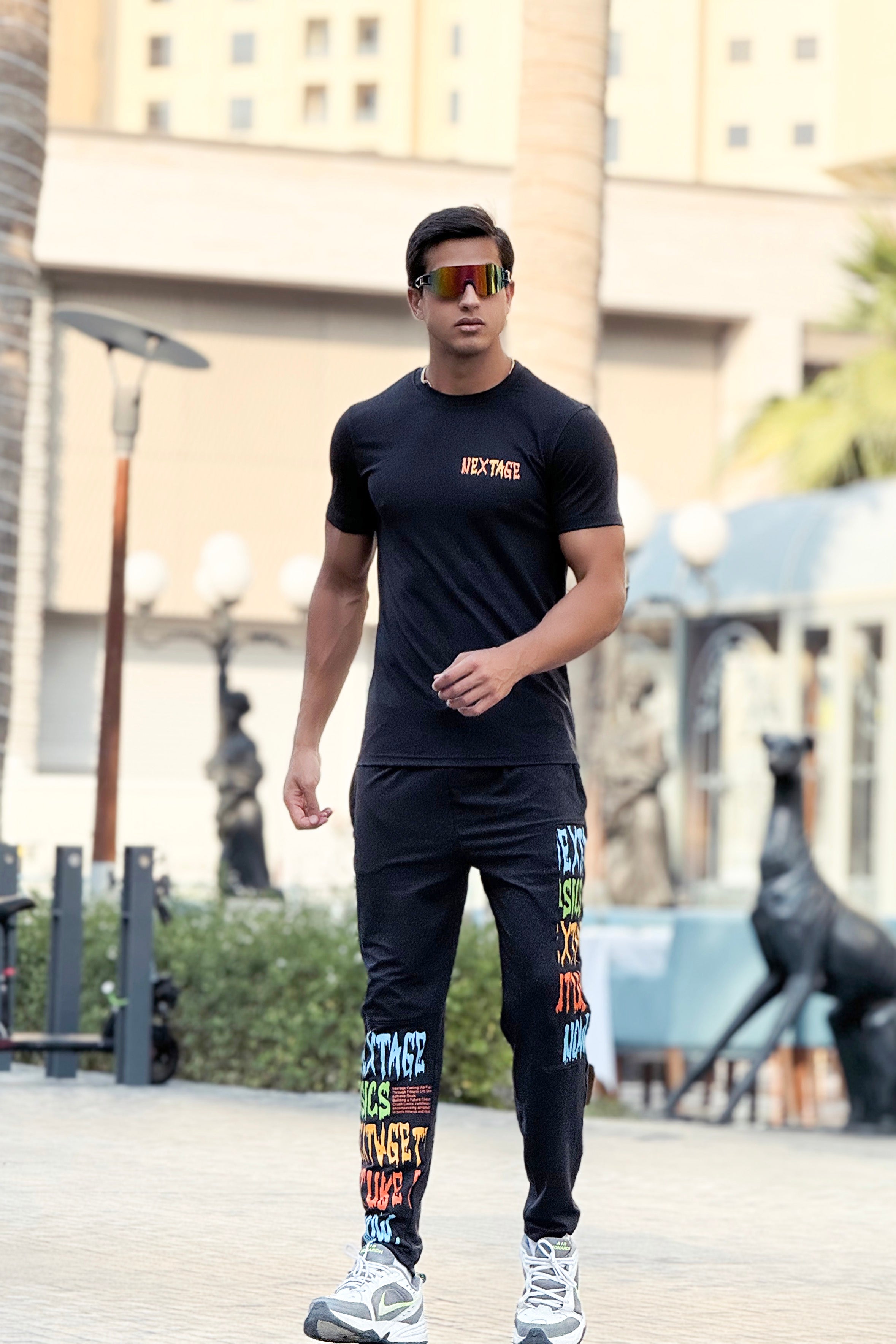 Black Graphics Dri Cool Tracksuit