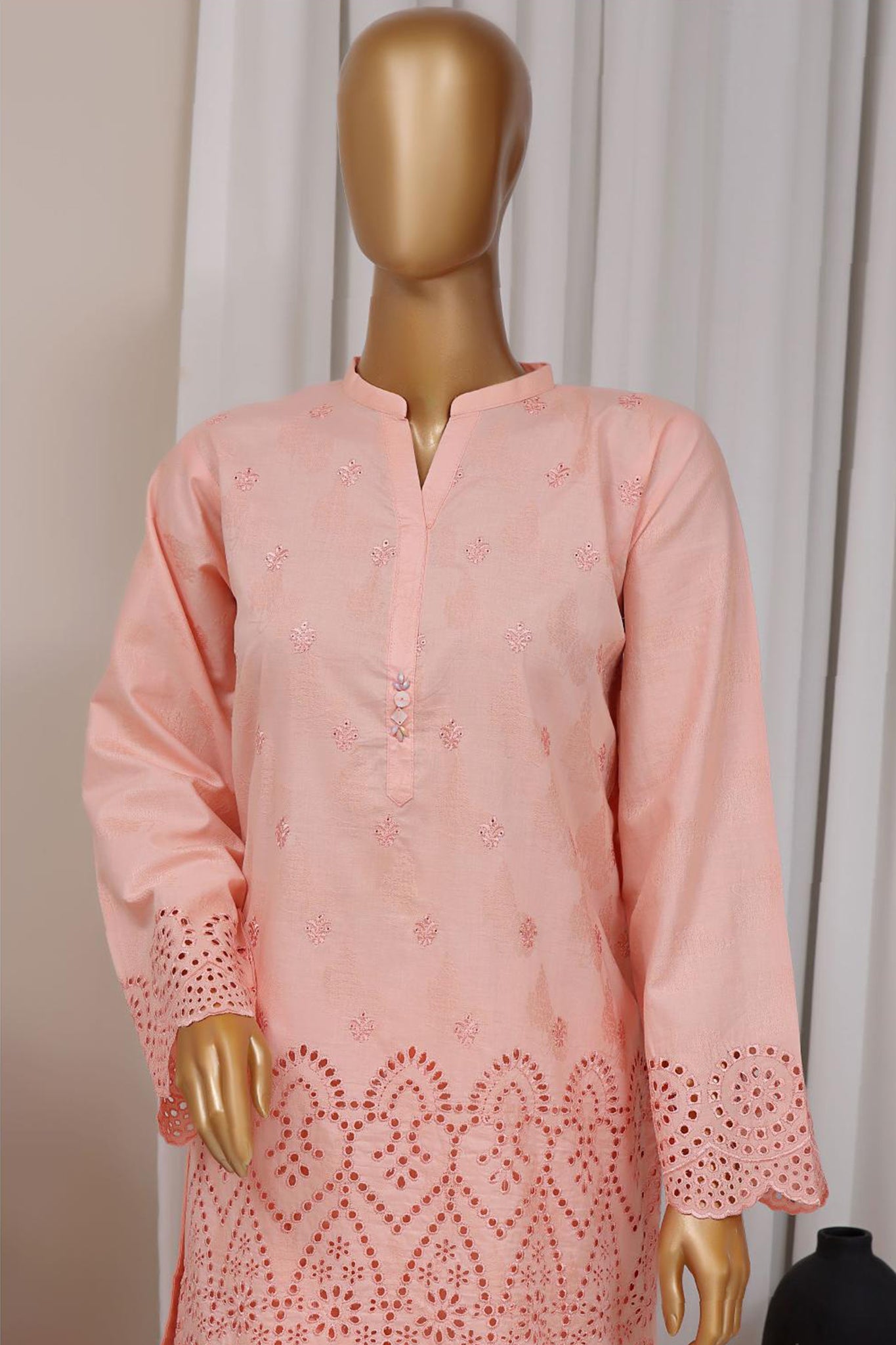 Estelle by Sada Bahar Stitched Co Ords Emb Jacquard Collection'2024-CK-Peach