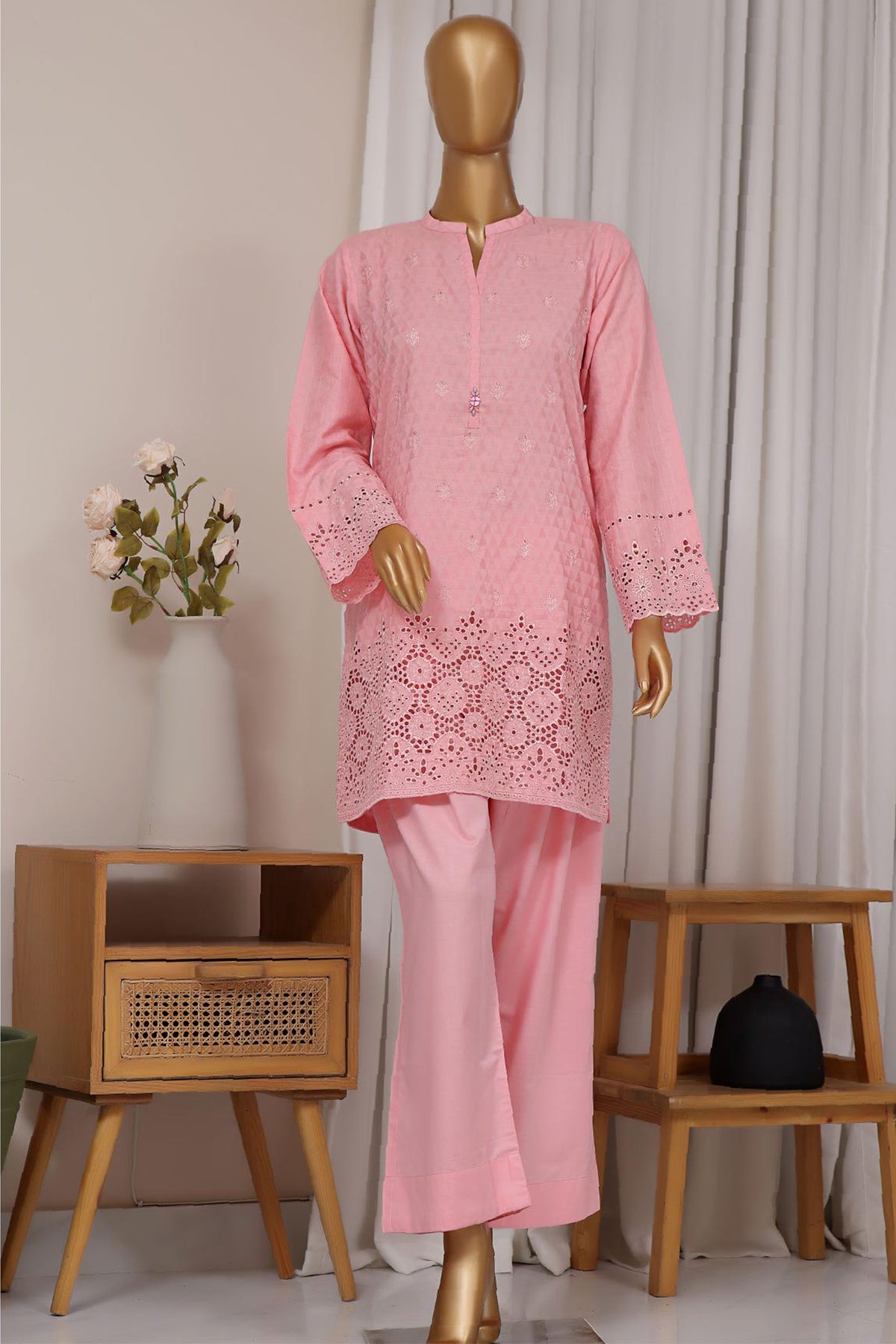 Estelle by Sada Bahar Stitched Co Ords Emb Jacquard Collection'2024-CK-Peach