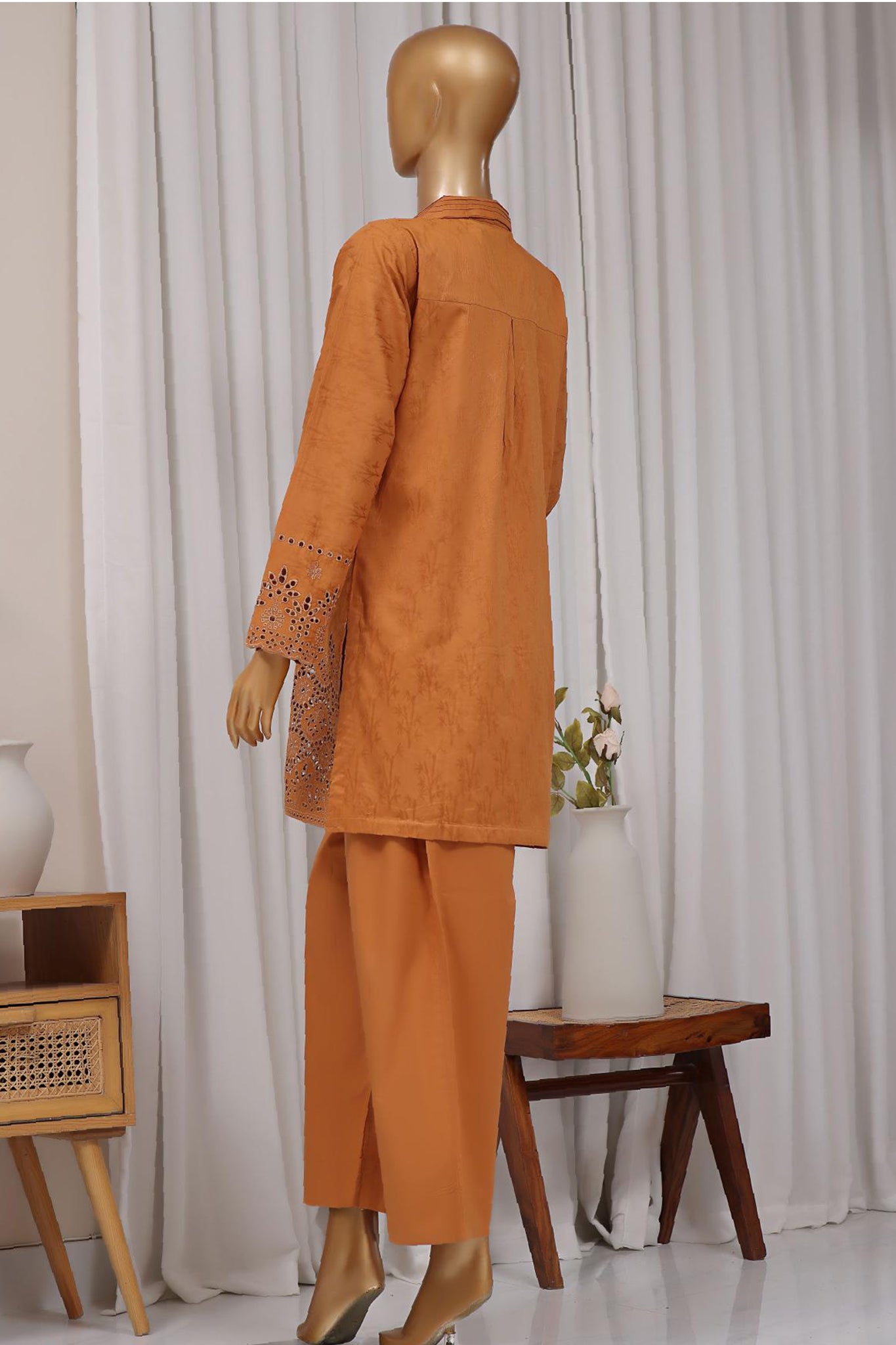 Estelle by Sada Bahar Stitched Co Ords Emb Jacquard Collection'2024-CK-Mustard