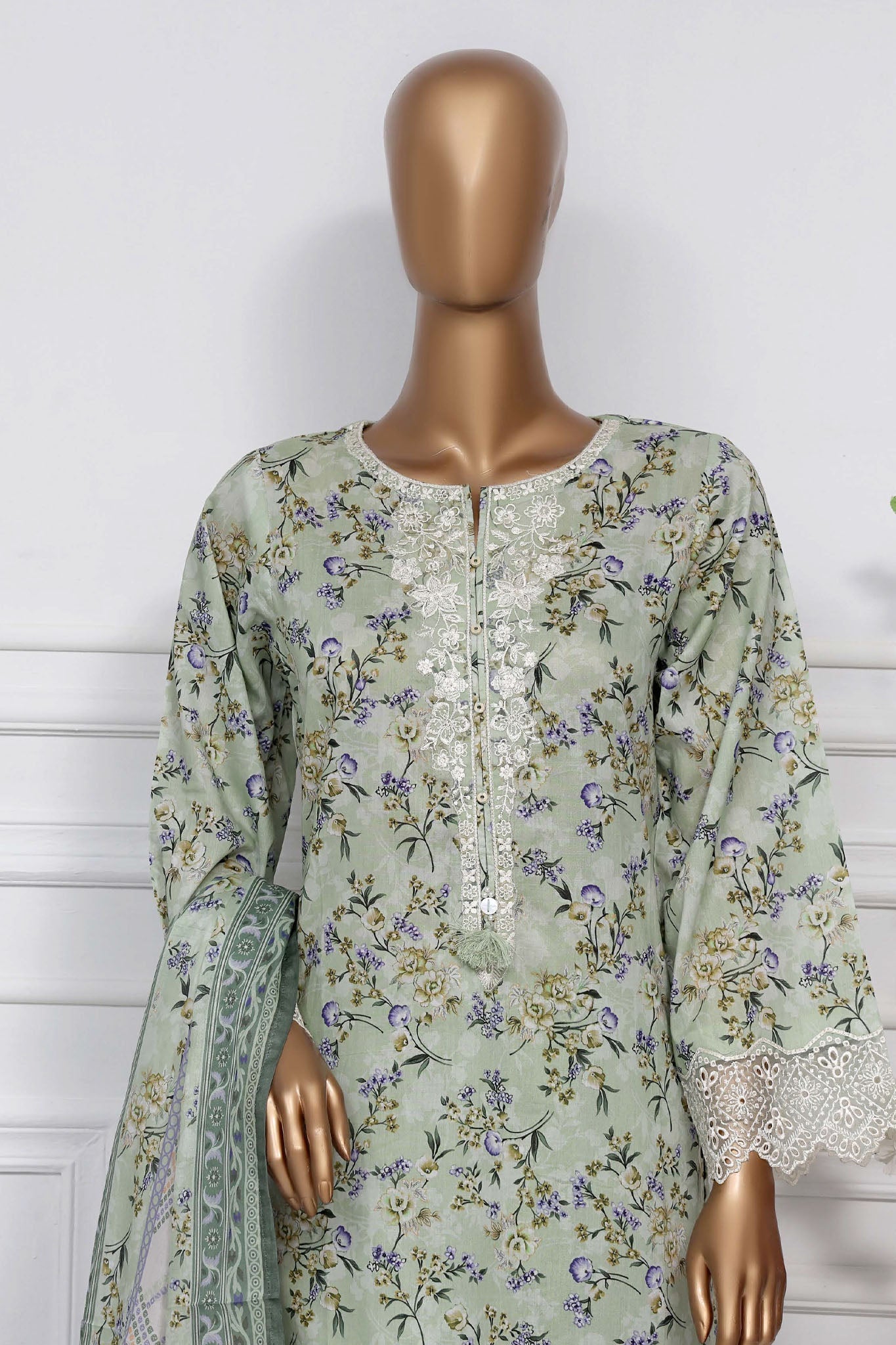 Raya By Sada Bahar Stitched 3 Piece Festive Emb Lawn Collection-Pista