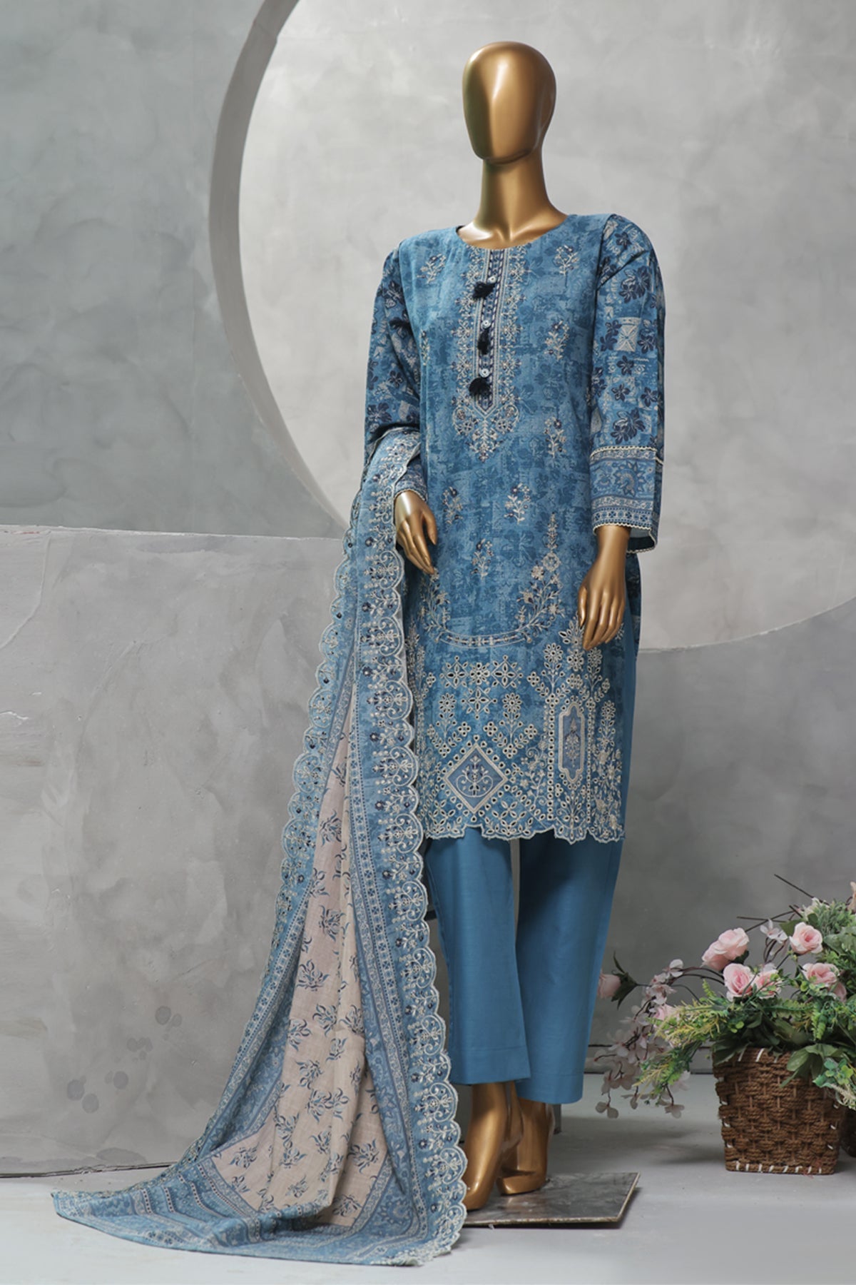 RIWAYAT STITCHED 3 PIECE PREMIUM KHADDAR EMB COLLECTION 2025