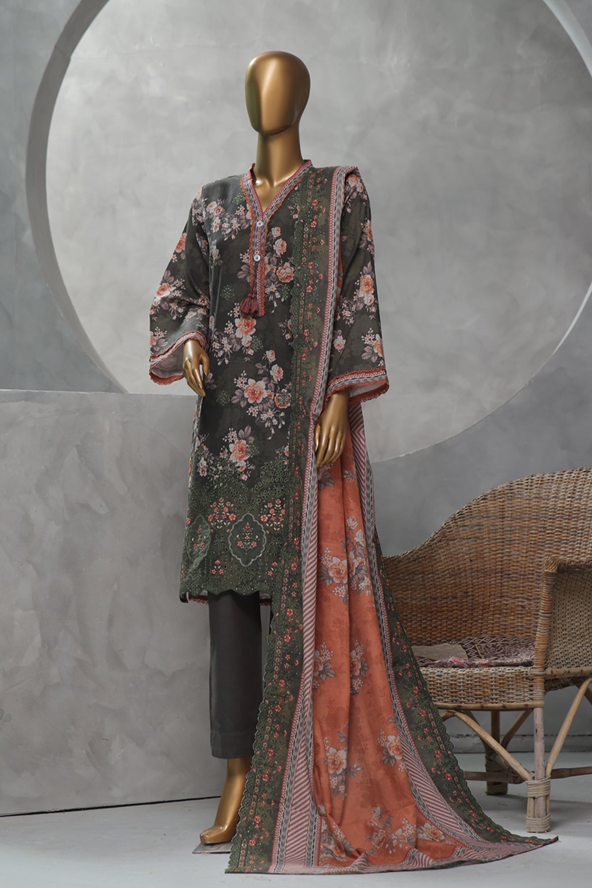 RIWAYAT STITCHED 3 PIECE PREMIUM KHADDAR EMB COLLECTION 2025