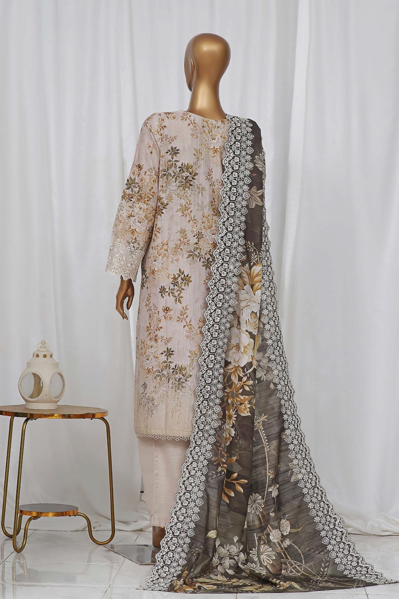 Sada Bahar Stitched 3 Piece Laser Cutwork Chikankari- Collection'2024-Skin