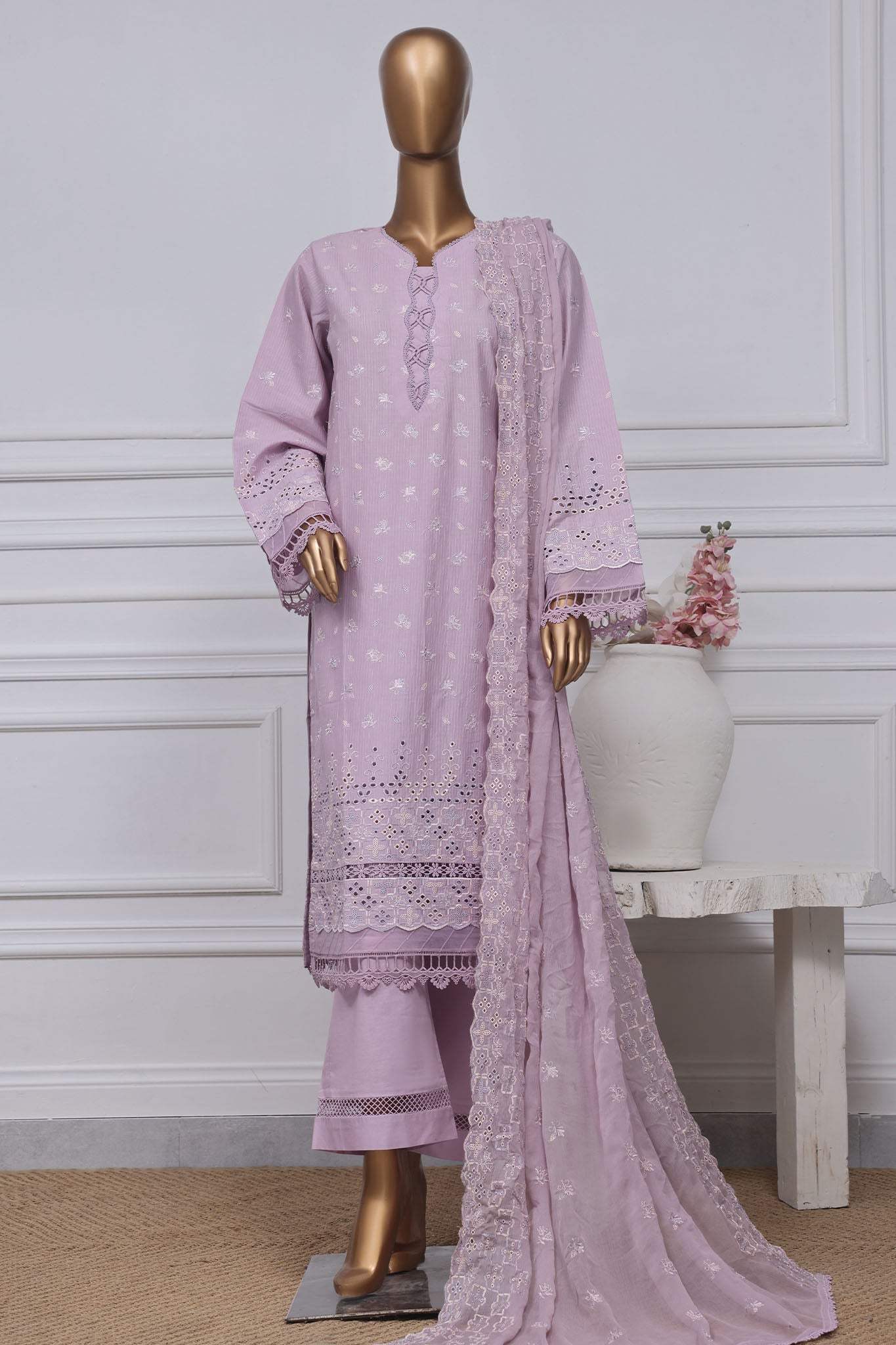 Sada Bahar Stitched 3 Piece Two Tone Chikankari Vol-01 Collection'2025-TCK-Lilac