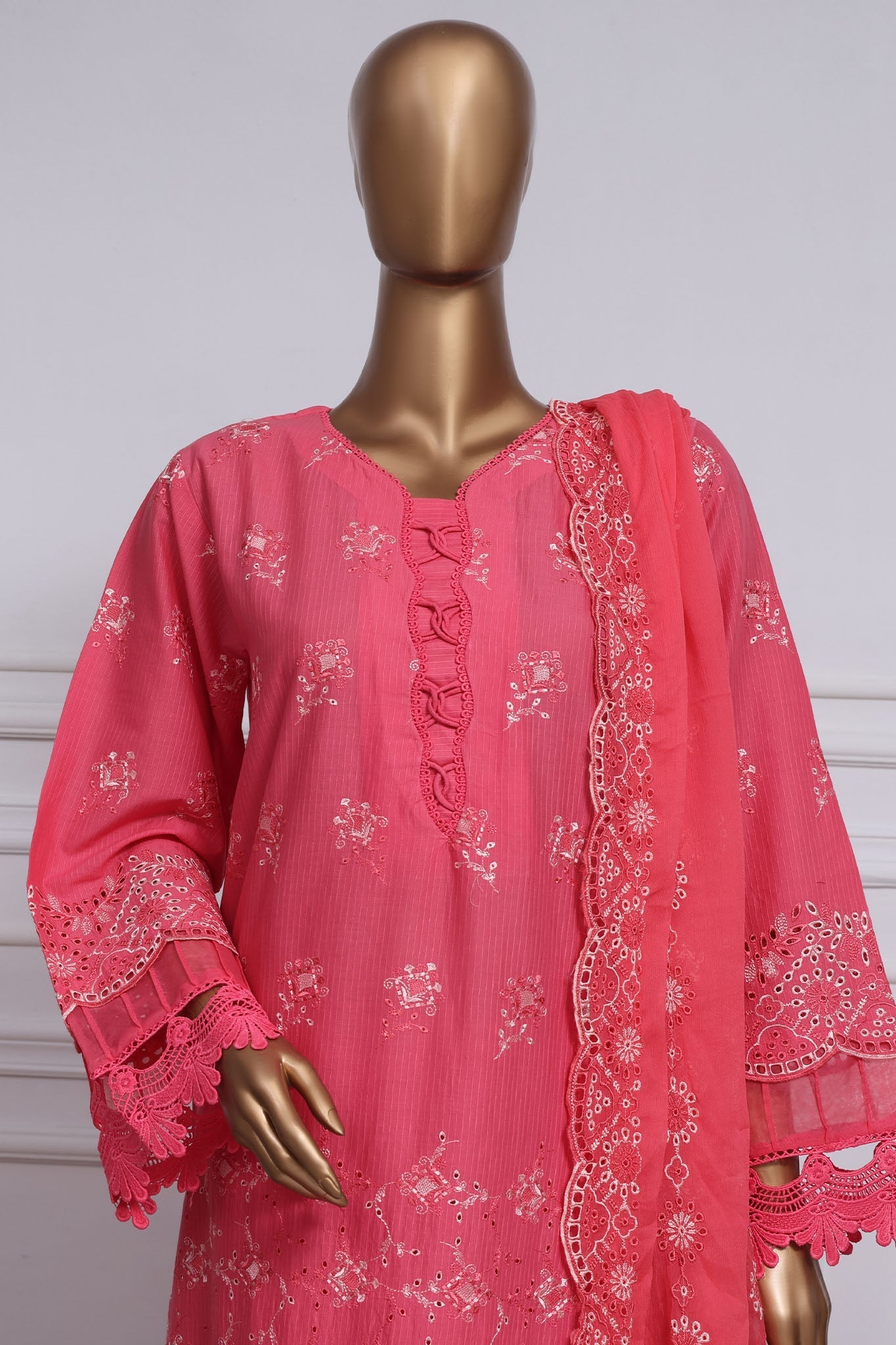 Sada Bahar Stitched 3 Piece Two Tone Chikankari- Collection'2025-TCK-Pink