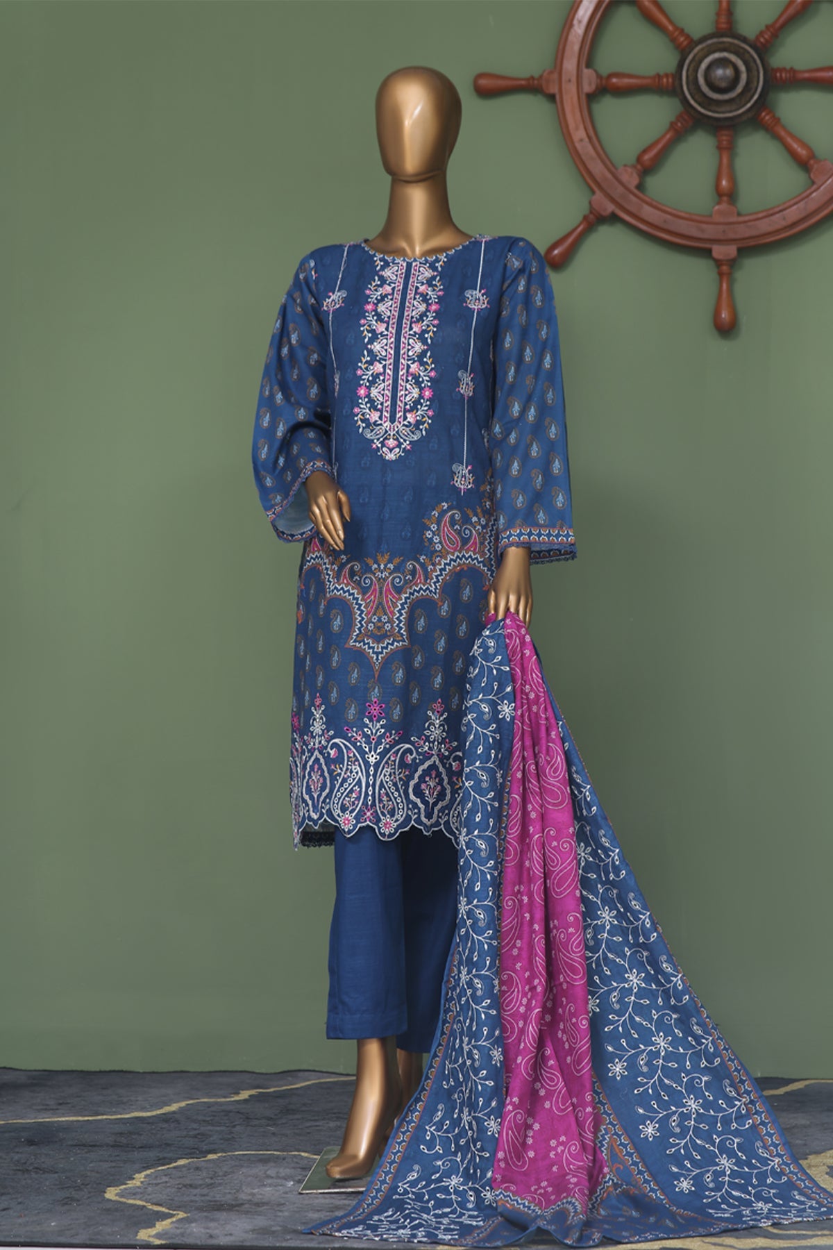 RIWAYAT STITCHED 3 PIECE PREMIUM KHADDAR EMB COLLECTION 2025