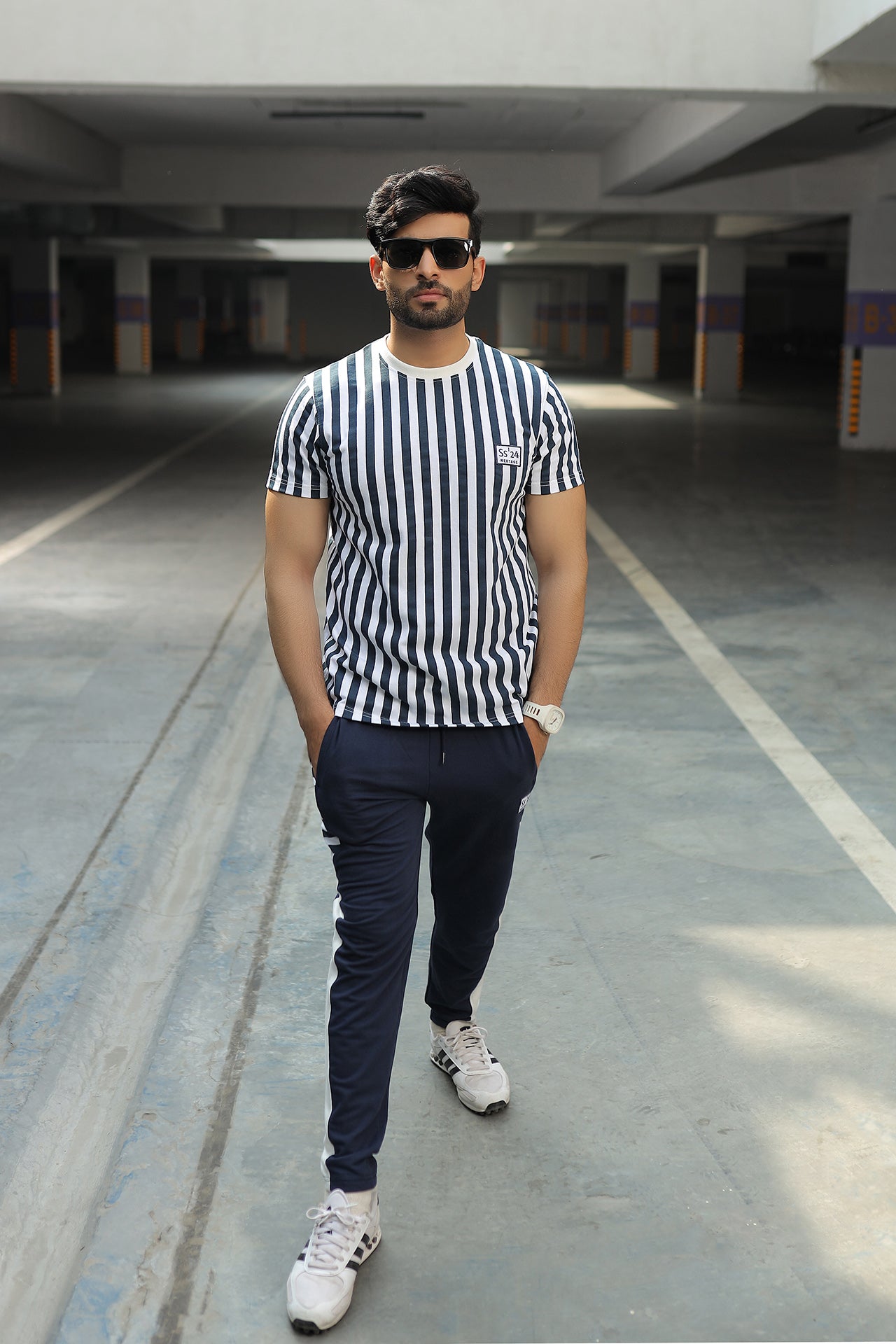 Navy Stripe Tracksuit