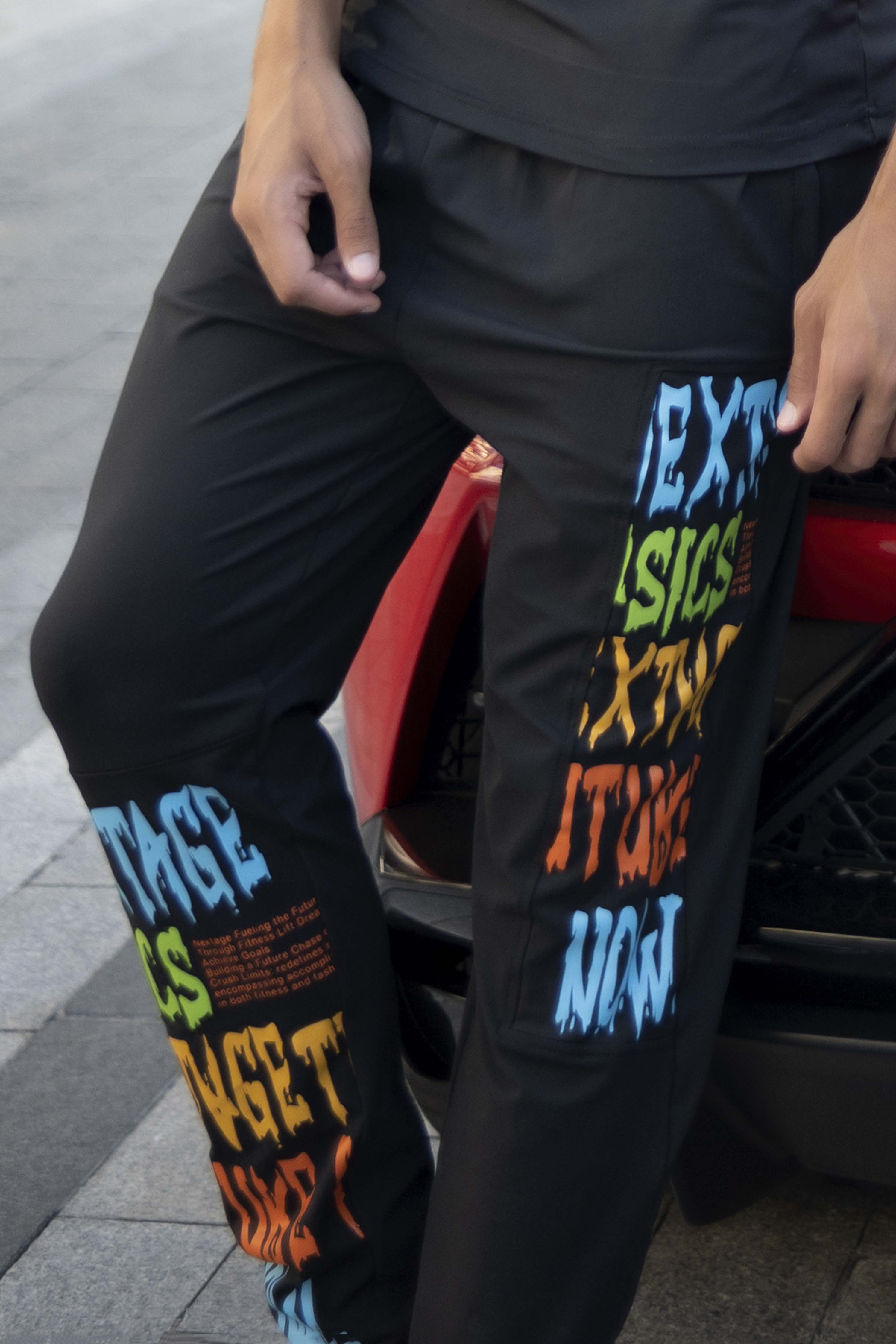 BLACK GRAPHICS DRI COOL TROUSER