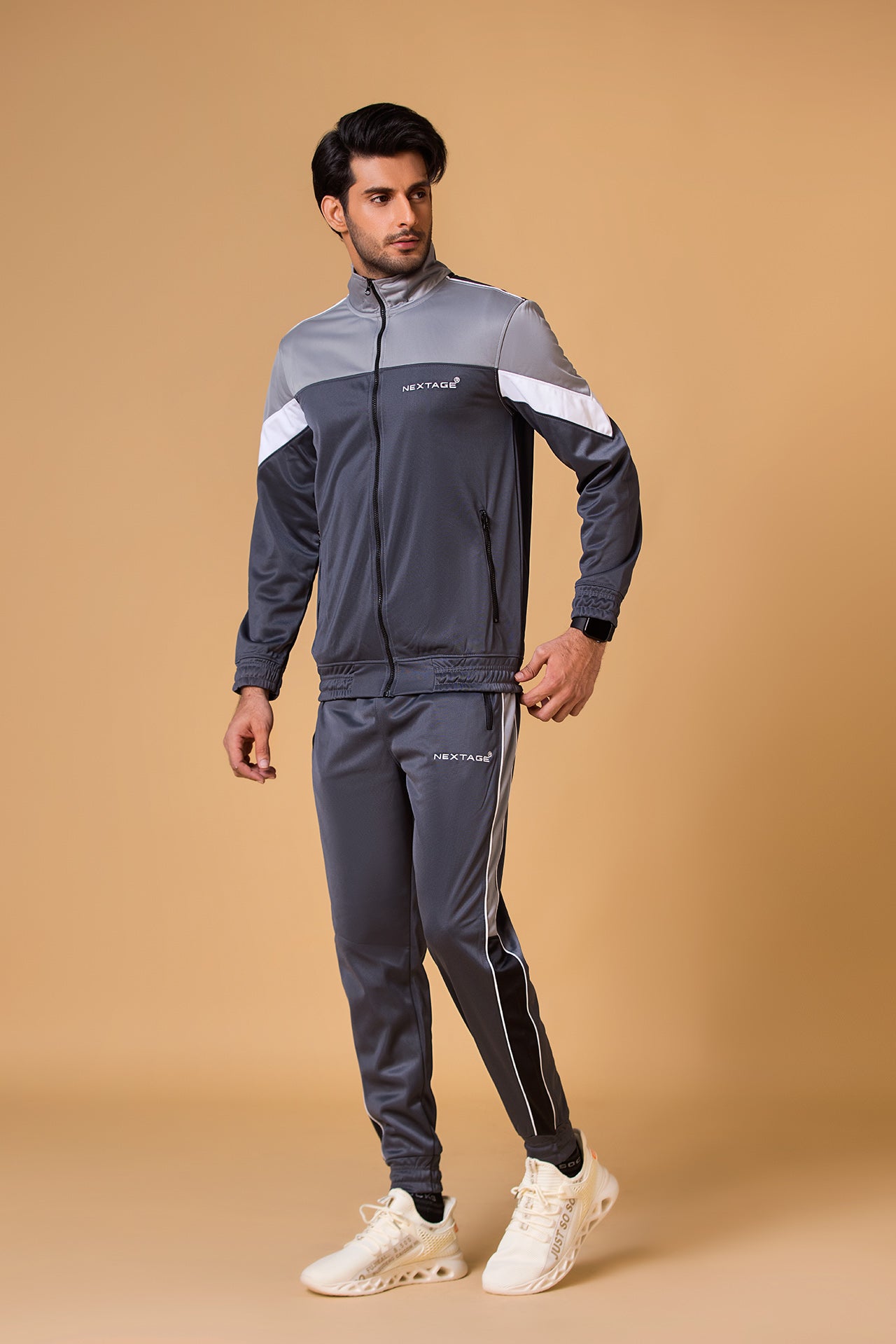 Grey Panel Tracksuit