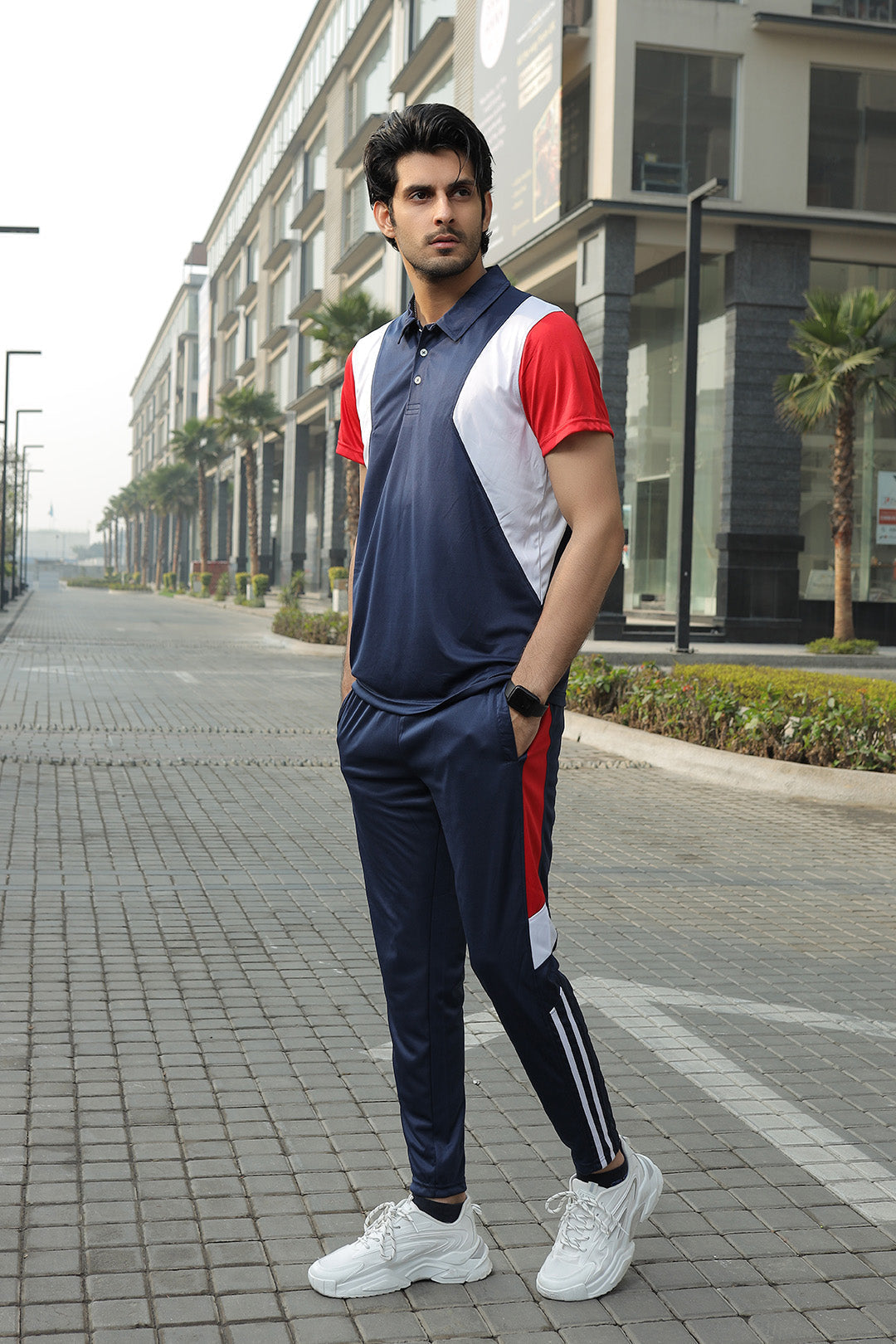 Navy Intentive Polo Dri-Fit Tracksuit