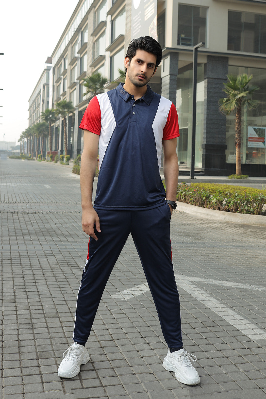 Navy Intentive Polo Dri-Fit Tracksuit