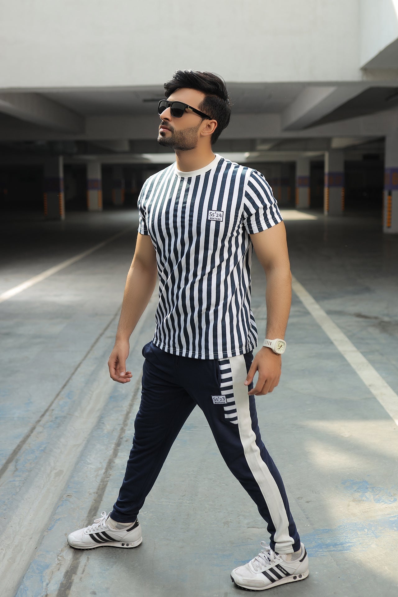 Navy Stripe Tracksuit