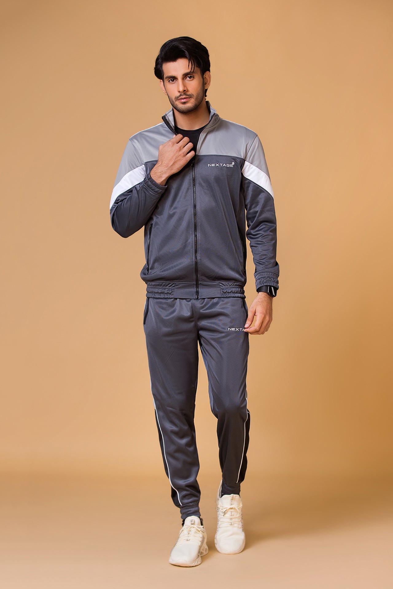 Grey Panel Tracksuit