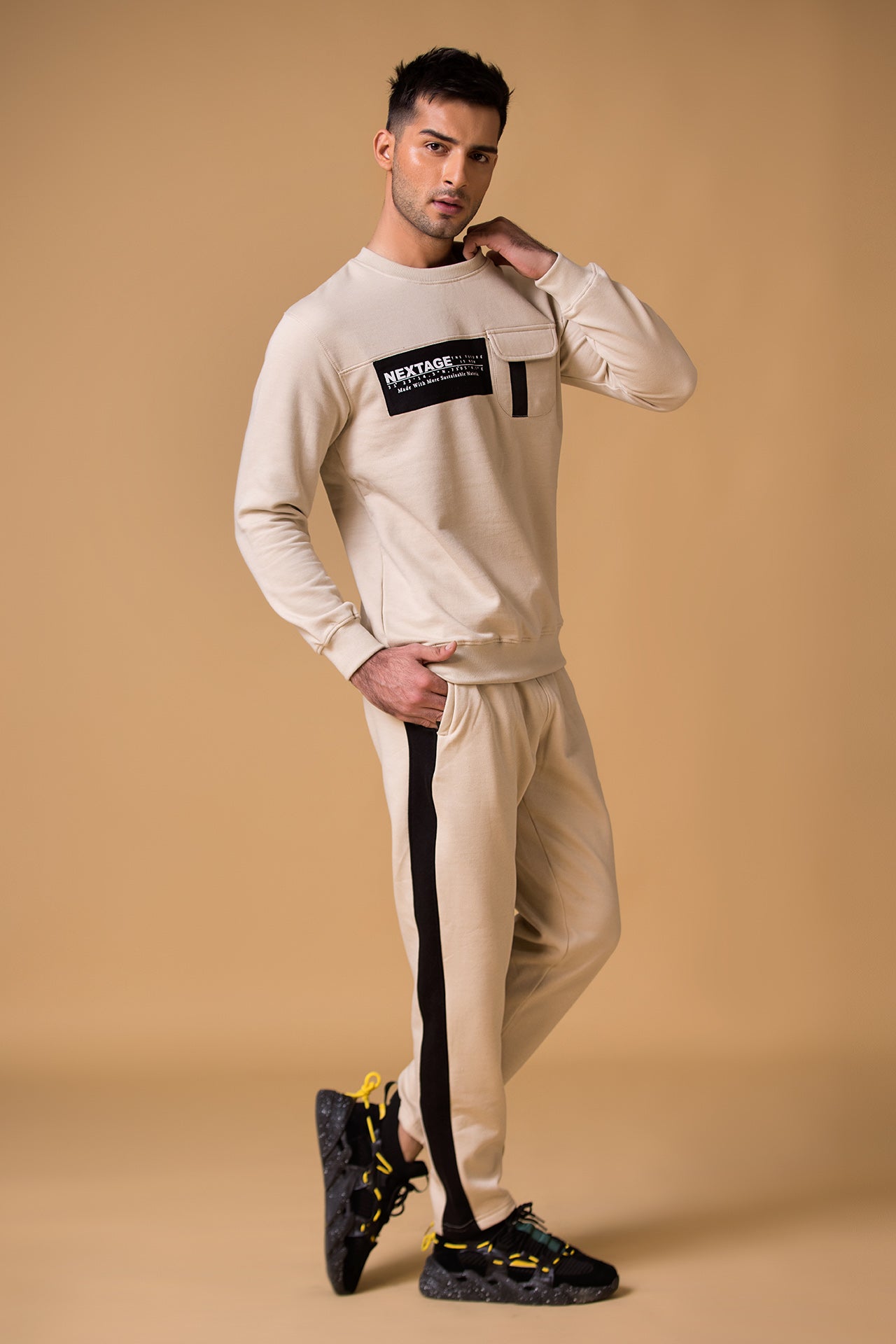 Sand Cargo Fleece Winter Tracksuit