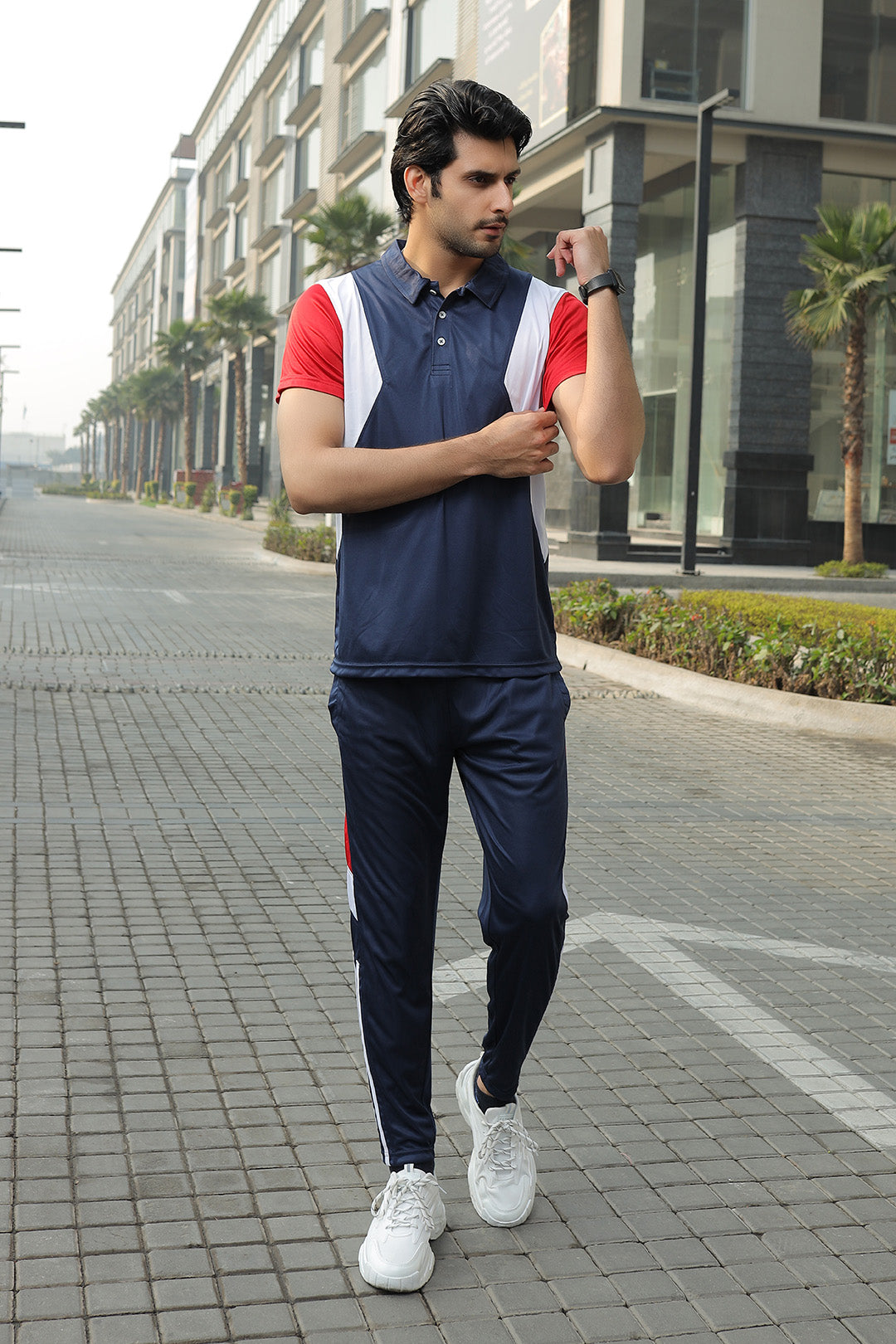 Navy Intentive Polo Dri-Fit Tracksuit